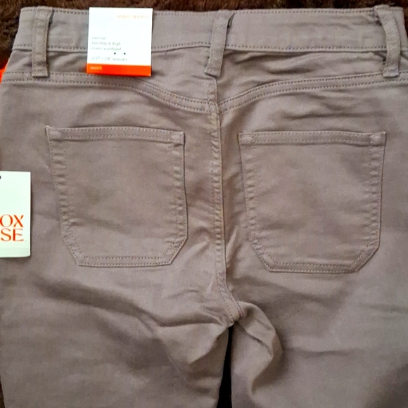 Knox Rose Mid Rise Ankle Skinny Stretch Mushroom Jeans - 2 - Picture 8 of 10